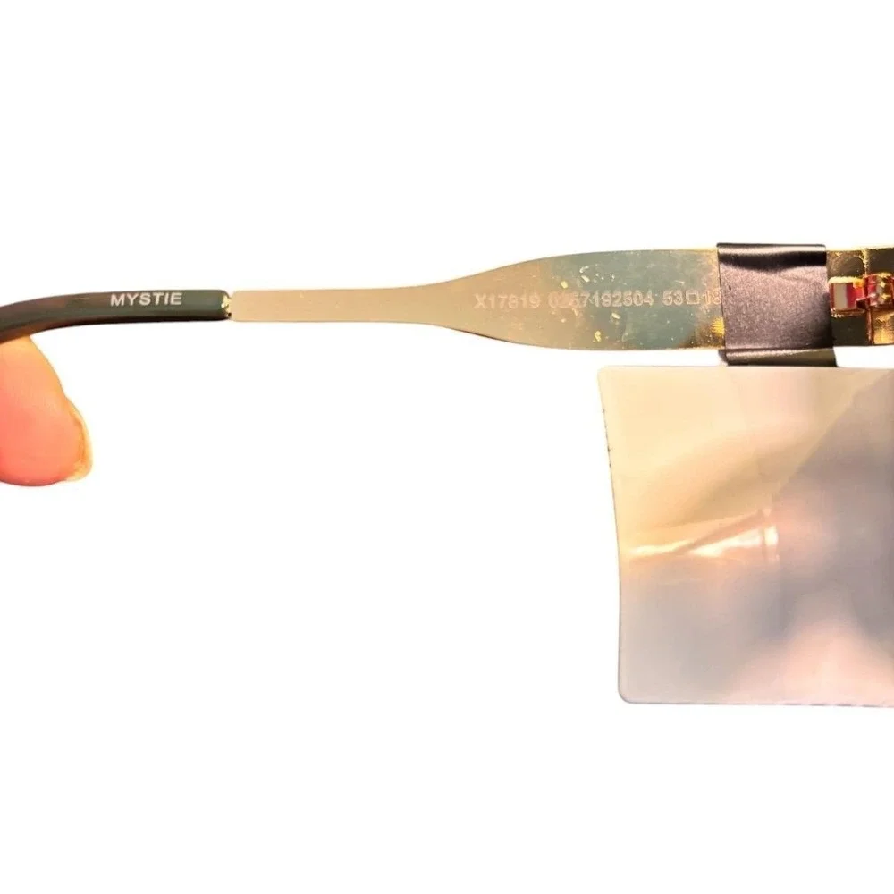 Steve Madden MYSTIE Gold Frame Oval Sunglasses Womens NWT
